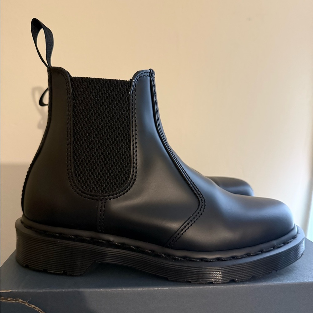 Black Leather Chelsea Boots